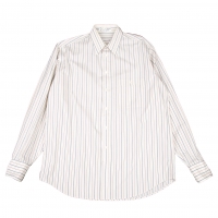 GIORGIO ARMANI Cotton Striped Long Sleeve Shirt Ivory 34/35