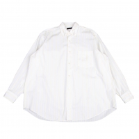  COMME des GARCONS HOMME PLUS Cutting Lapel Design Stripe Shirt White,Yellow S-M
