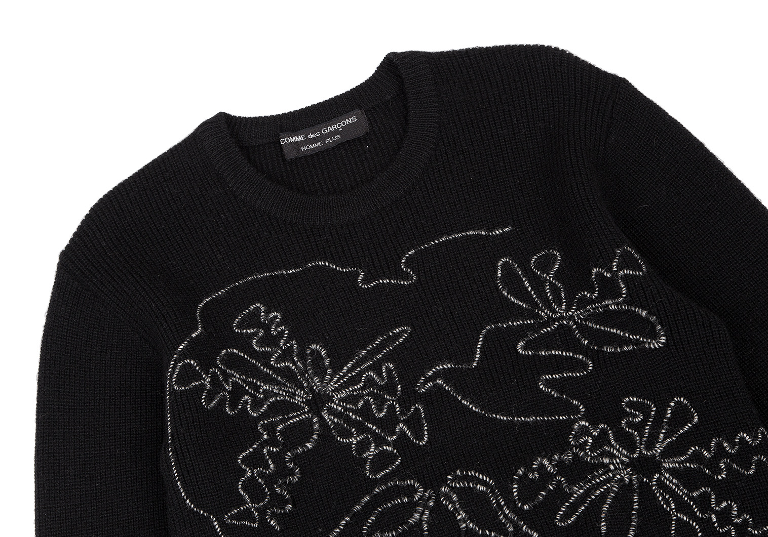 コムデギャルソンガール 花刺繍 チロルセーター Mサイズ