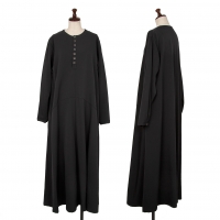  Y's Wool Gabardine Henry Neck Dress (Jumper) Black S-M