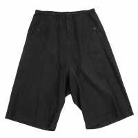 Y's Linen Cotton Wide Dropped Crotch Pants (Trousers) Black 1