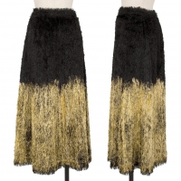  PLEATS PLEASE Fur Woven Skirt Black 3