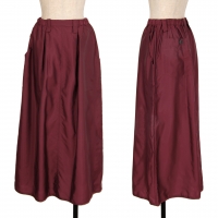  Plantation Skirt Rayon Poly Trapezoidal Skirt Bordeaux M