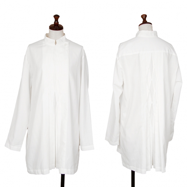 ISSEY MIYAKE Bias Switching Pullover Long Shirt White L | PLAYFUL