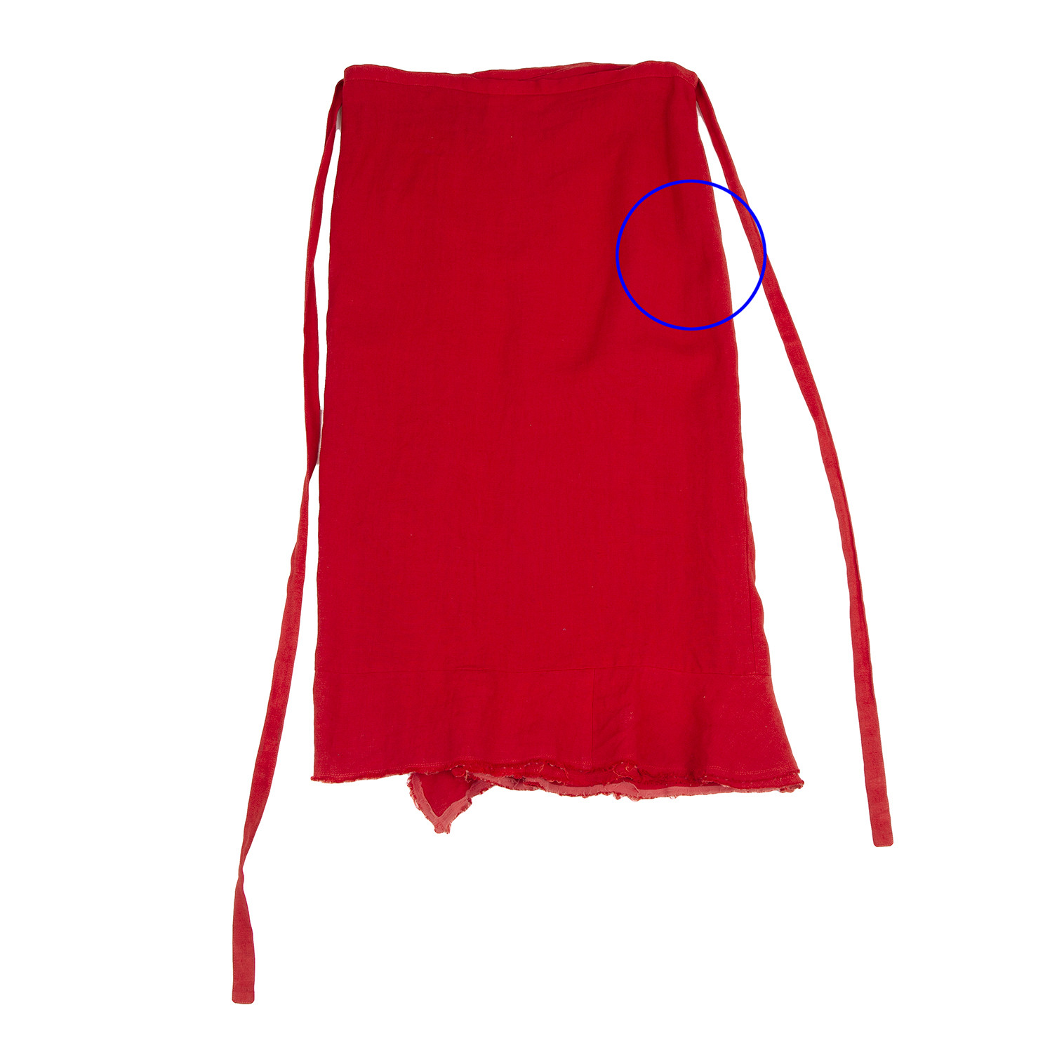 コムデギャルソン S リネン製品染めラップスカート 赤M位
