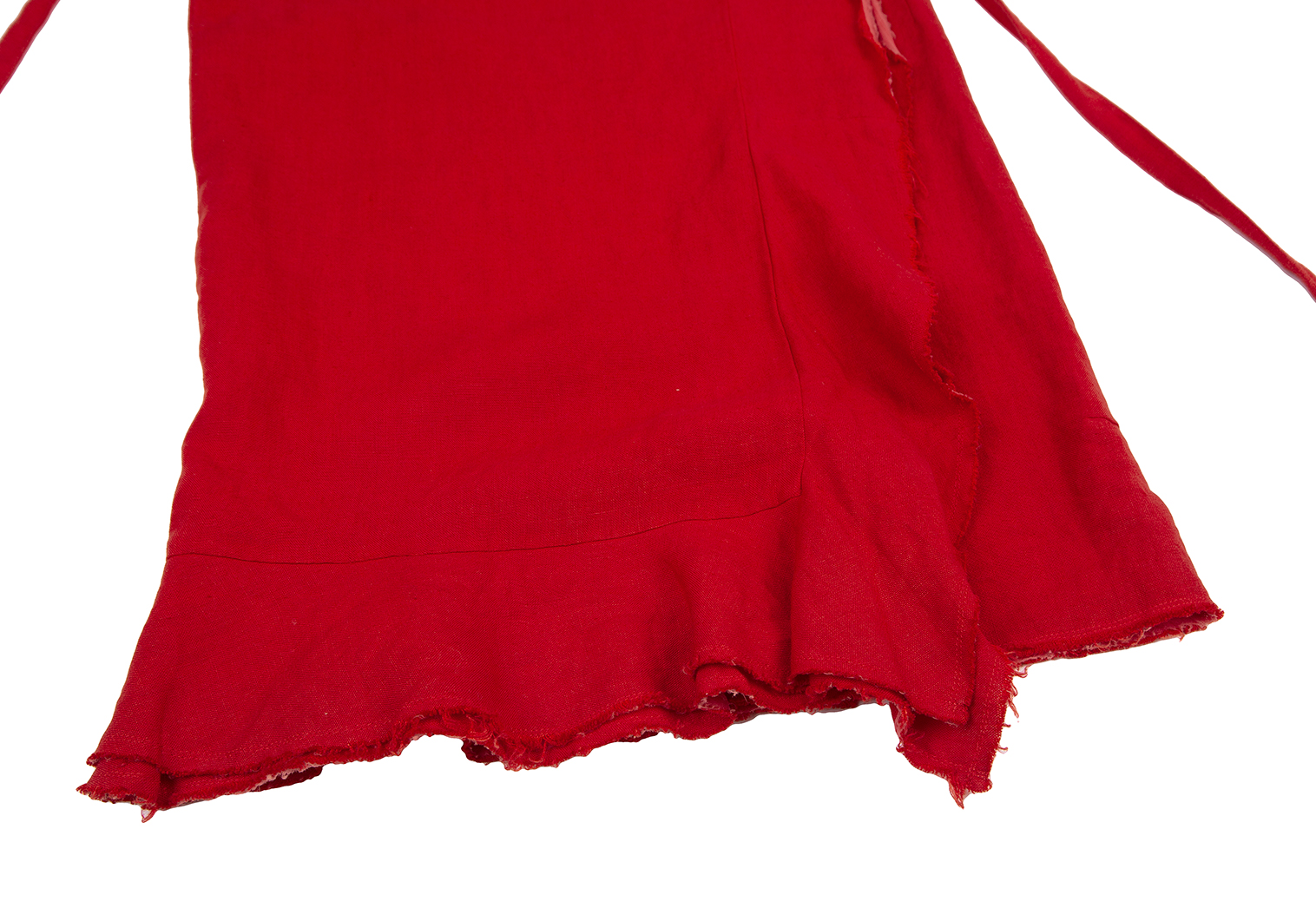 コムデギャルソン 「薔薇と血 」赤リネン ジャンパースカート