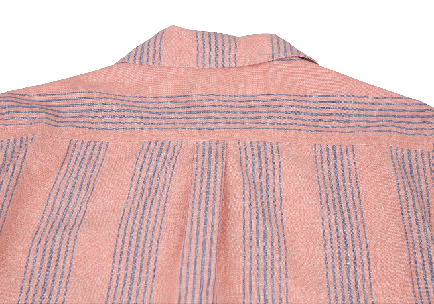 大人気 ラルフローレン　ワンポイント刺繍リネンシャツ　水色×ピンク