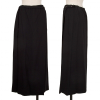  ISSEY MIYAKE Rayon Wool Wrap Skirt Black M