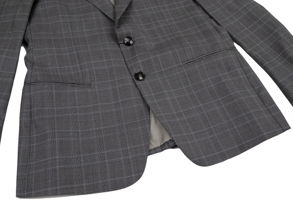GIORGIO ARMANI SOHO Wool Check Jacket & Pants Grey 52