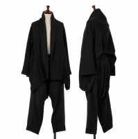 REGULATION Yohji yamamoto Fleece Lining Cardigan & Pants Black 2