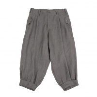  Yohji Yamamoto NOIR Linen Dropped Crotch Pants (Trousers) Grey 1