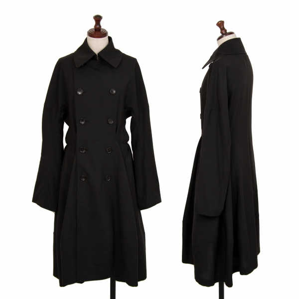JUNYA WATANABE COMME des GARCONS Poly Wool Flare Coat Black S