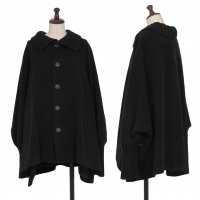  Yohji Yamamoto NOIR Rib Switching Wool Coat Black 2