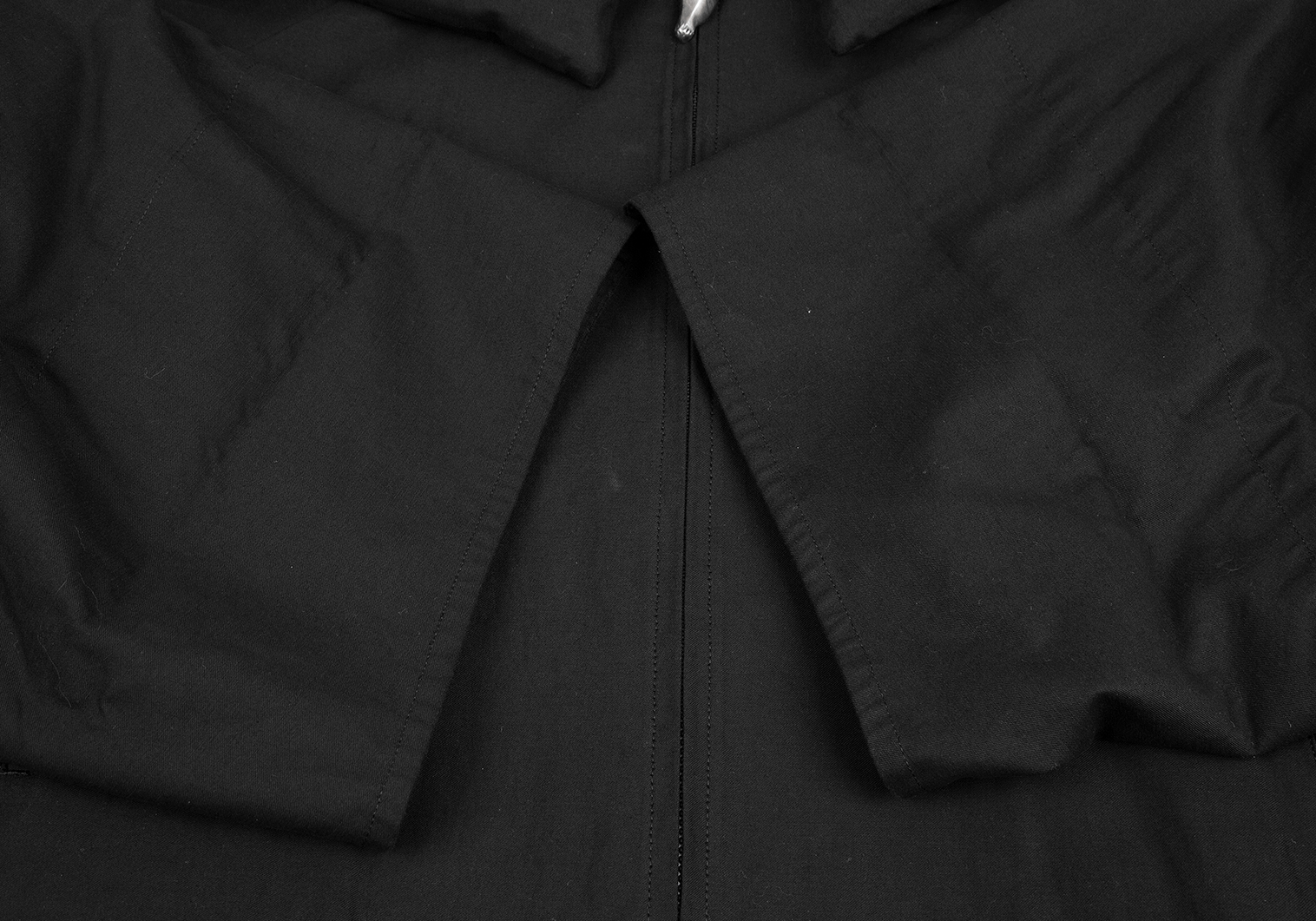 ヨウジヤマモトノアール 変形コート Pコート ビッグカラー メルトン 黒 2