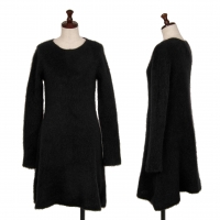  SPORTMAX Mohair Wool Hairy Knit Dress Black M