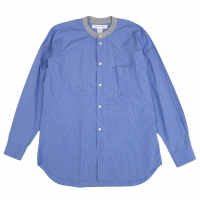  COMME des GARCONS SHIRT Ribbed Band Collar Check Shirt Blue M