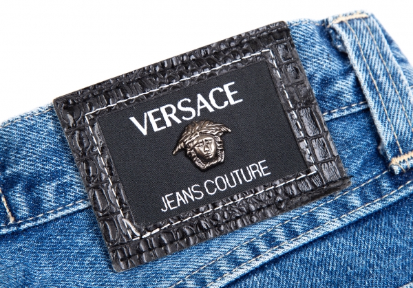 VERSACE JEANS COUTURE Washed Straight Jeans Sky blue 38