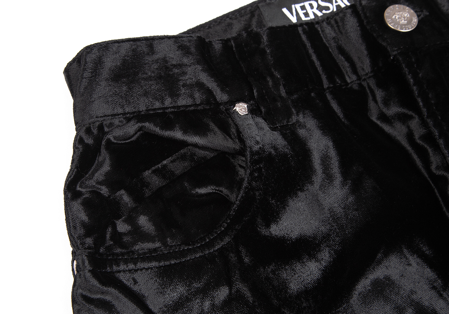 ヴェルサーチ ジーンズスクチュール Versace ベロア スカート ファー