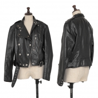  RALPH LAUREN Studded Cow Leather Riders Jacket Black S