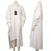  LIMI feu Cotton Broad Asymmetric Shirt Dress White 2