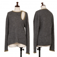  Jean-Paul GAULTIER FEMME Chain Alpaca Knit Sweater (Jumper) Grey 40