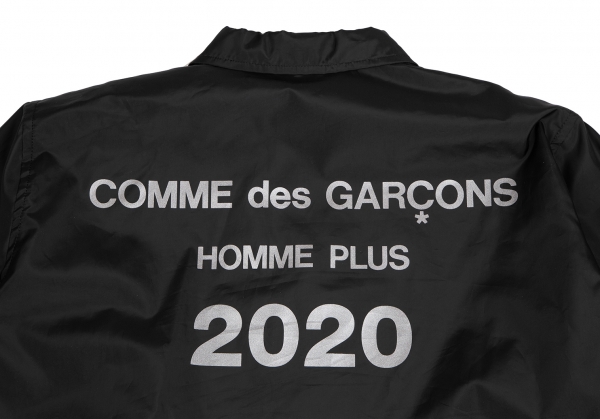 COMME des GARCONS HOMME PLUS Logo Printed Flare Coach Jacket Black