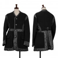  ISSEY MIYAKE Wool Switching Liner Design Jacket Black M