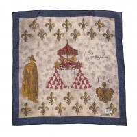  Jean Paul GAULTIE Printed Handkerchief Mocha,Navy 