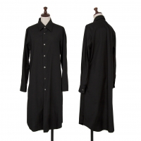  COMME des GARCONS Cotton Long Sleeve Shirt Dress Black S