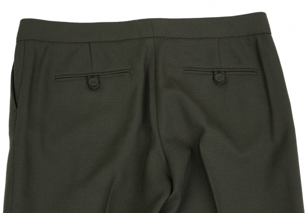 JOSEPH Wool Stretch Tapered Pants (Trousers) Khaki-green 38 | PLAYFUL