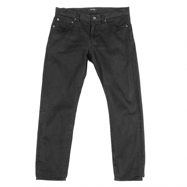 UNDERCOVER Stretch Cotton Slim Cropped Pants (Trousers) Black 1