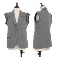  robe de chambre COMME des GARCONS Dyed Sleeve Cut-off Jacket (Waistcoat) Grey M