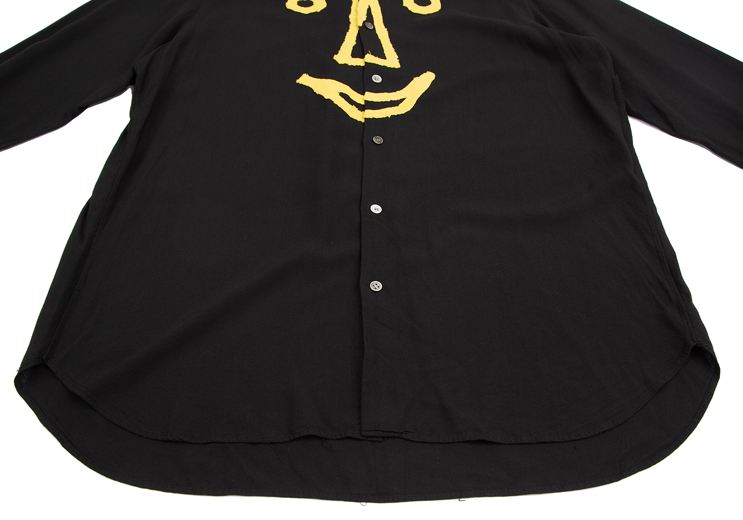 【Y'S BIS】フレアデザインシャツ　黒　ワイズ　ヨウジヤマモト