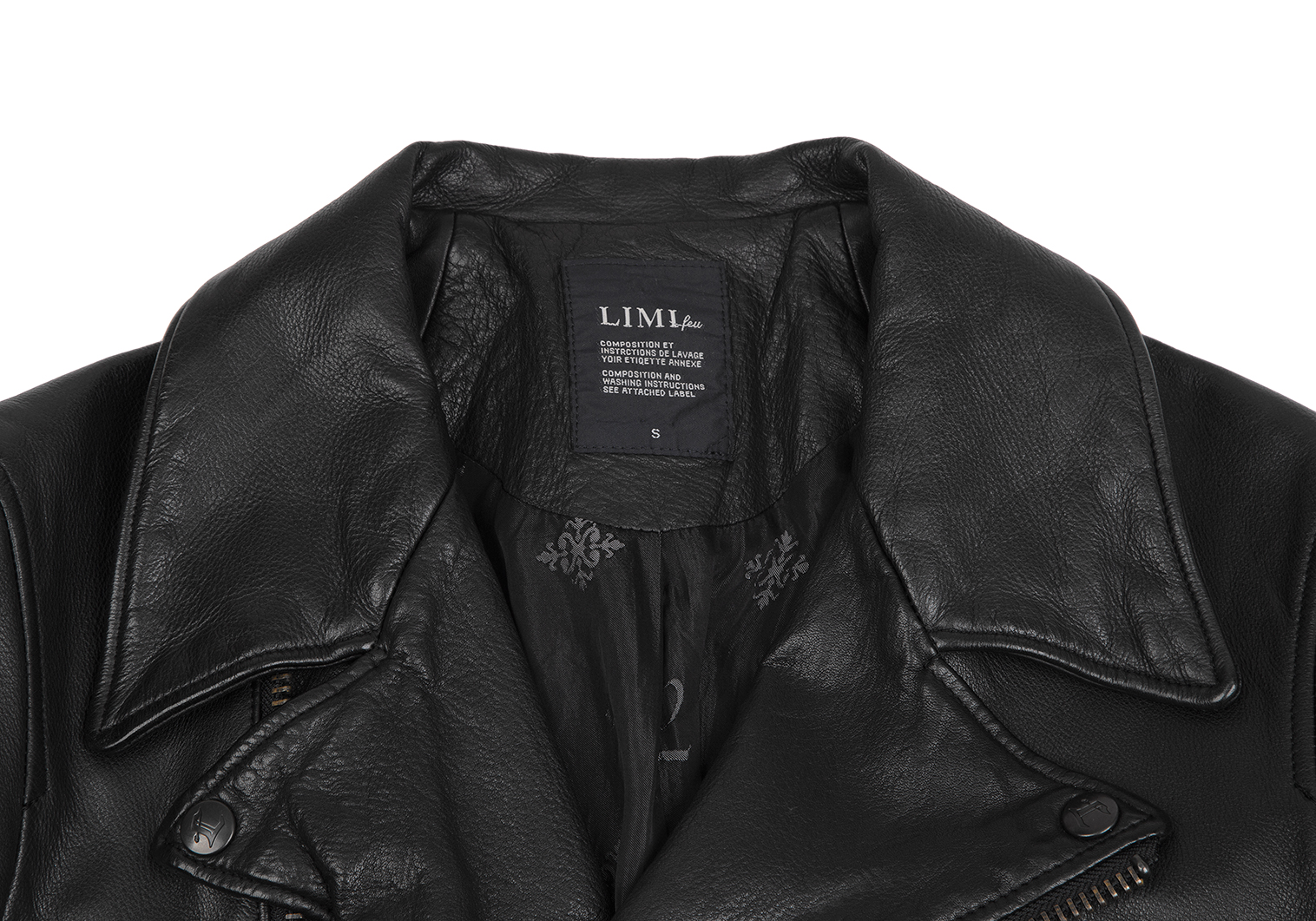 LIMI feu / リミフゥ | ブラックスタッズ ダブル レザーライダースジャケット | M | ブラック | レディース
