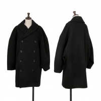  LIMI feu Wool Melton Shawl Collar Double Coat Black S