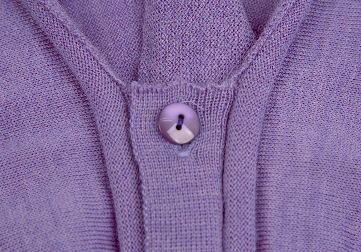 リミフゥLIMI feu ウールショルダーライン装飾ニットカーディガン 紫S