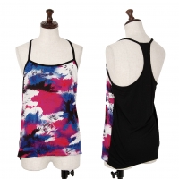  LIMI feu Front Graphic Printed Switching Camisole Black,Multi-Color S
