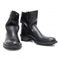  zucca Short Leather Pecos Boots Black L