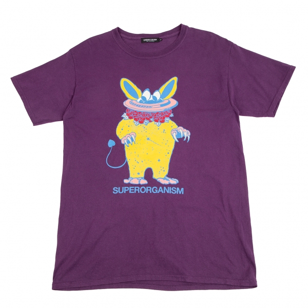 アンダーカバーUNDERCOVER スーパーオーガニズム モンスタープリントTシャツ 紫黄青L
