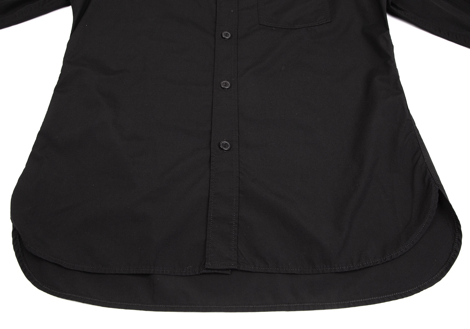 リミフゥ 白 半袖 ドレス シャツ ワンピース 黒リボン　ヨウジヤマモト