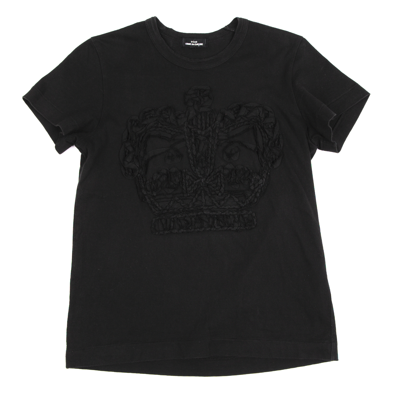 コムデギャルソン フリル 王冠 Tシャツ 黒