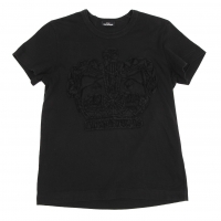  tricot COMME des GARCONS Crown Tape Embroidery T Shirt Black S