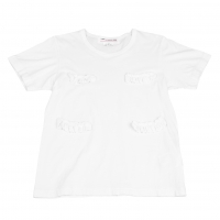  COMME des GARCONS GIRL Gathered Flap Slapping T Shirt White M