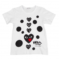  COMME des GARCONS emoji Heart Dot Printed T Shirt White M