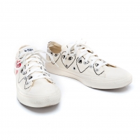  PLAY COMME des GARCONS x CONVERSE ALL STAR Printed Sneakers (Trainers) Cream US 6.5