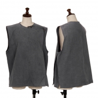  COMME des GARCONS Bell Button Sleeveless Shirt Grey S-M