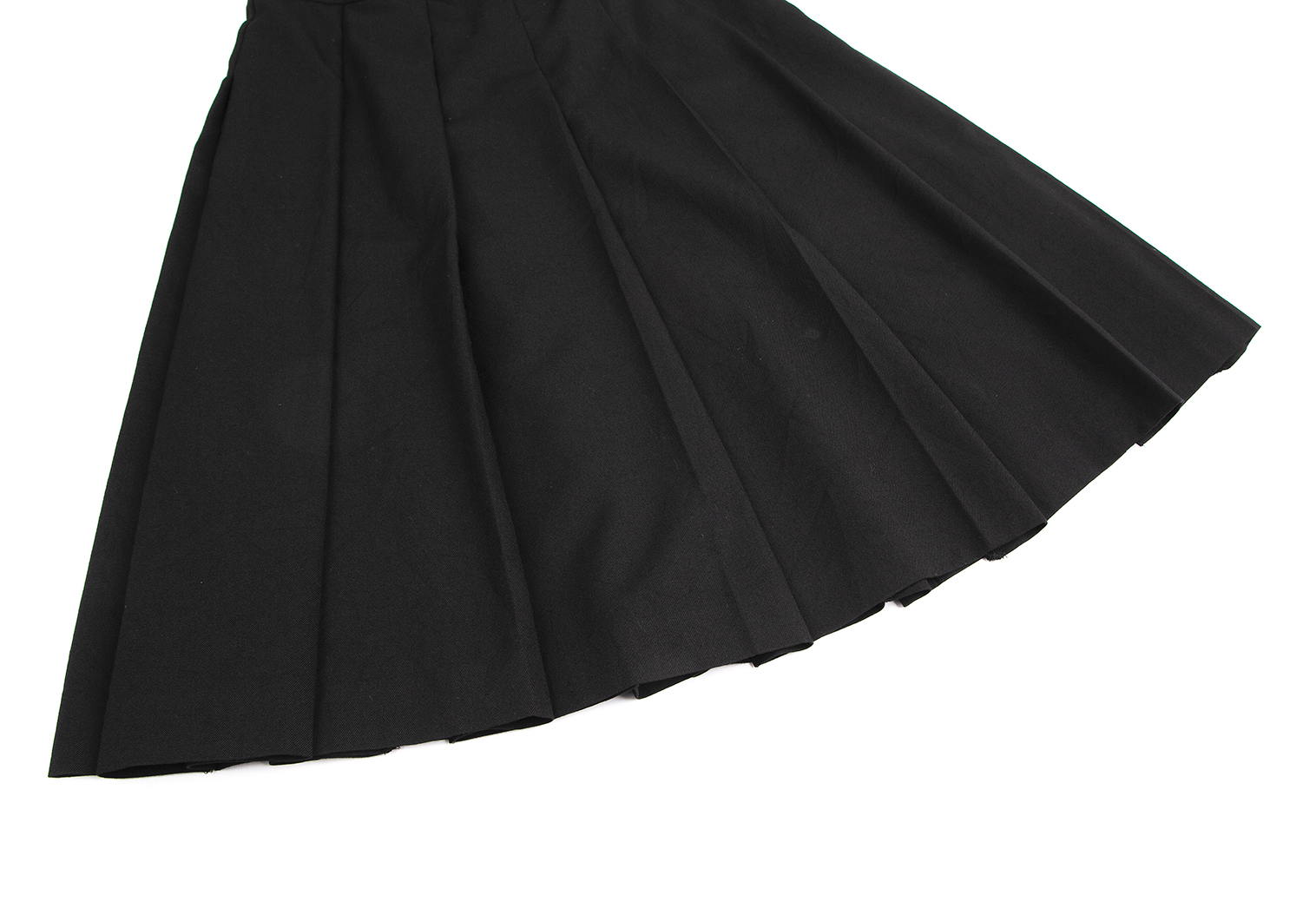 BLACK COMME des GARCONS 縮絨ウール吊りスカート