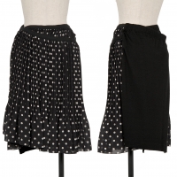  JUNYA WATANABE Dot Printed Switching Wrap Skirt Black S