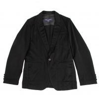  COMME des GARCONS HOMME Wool Gabardine Stitch Design Jacket Black SS