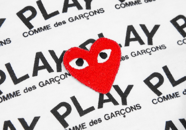 PLAY COMME des GARCONS Logo Printed Patch T Shirt White M | PLAYFUL